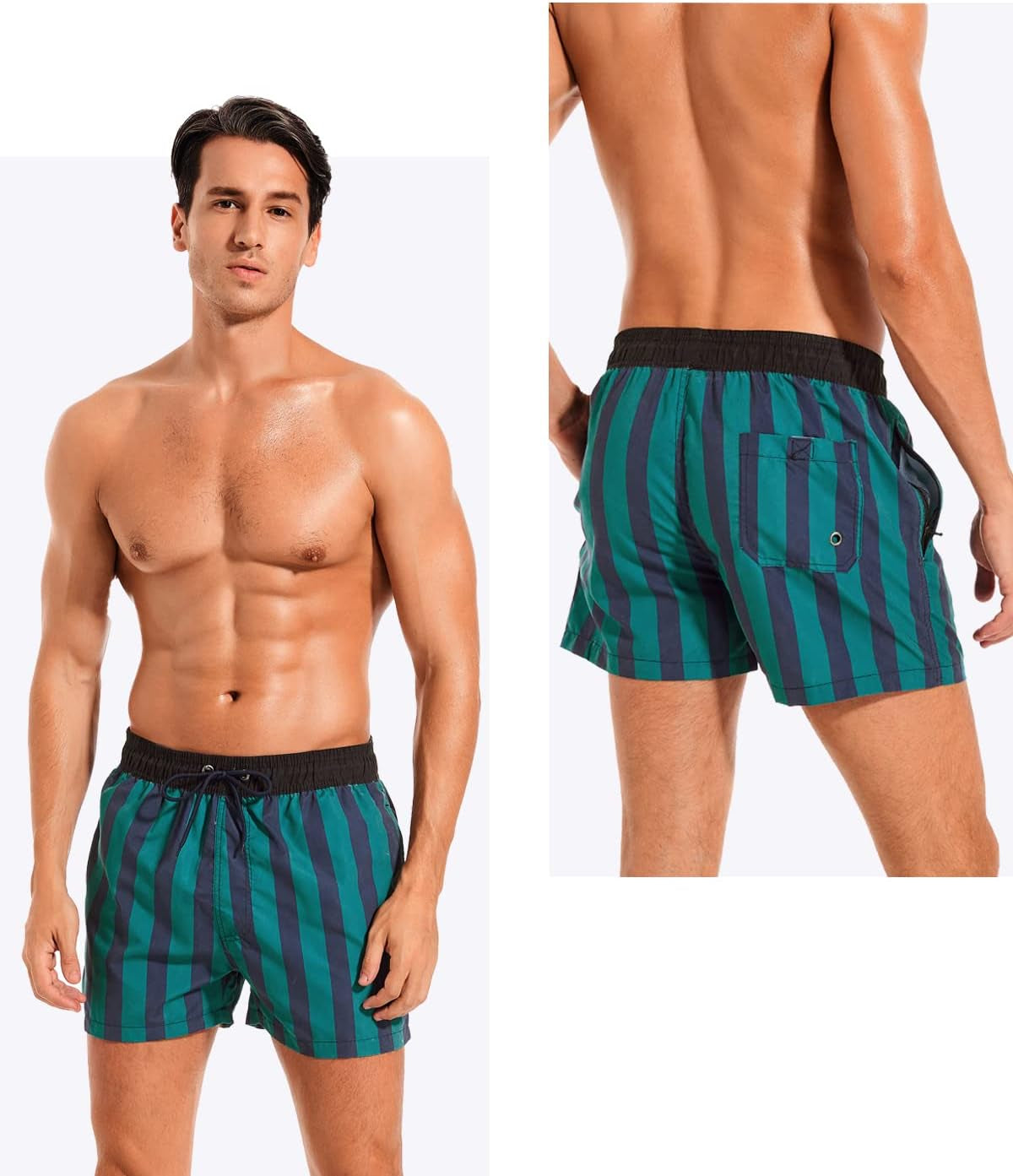 Mens 9" Swimming Trunks Quick Dry Swim Shorts Bathing Suit with Liner
